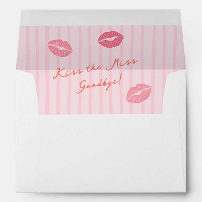 Pink and Orange Valentines Bridal Shower Envelope (Back (Bottom))