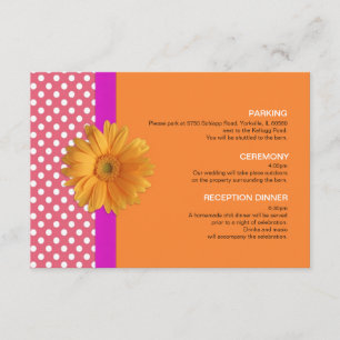 Pink and Orange with Daisy Enclosure Card