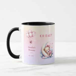 Pink and Pastel Theme Sweet Dreamy Baby Bear Mug