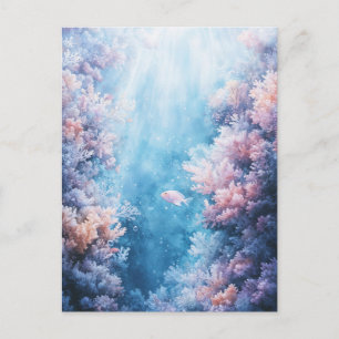 Pink and Peach Coral Reef Underwater Nature Postcard