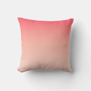 Pink and peach gradient background throw pillow