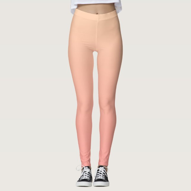Pink and Peach Gradient Leggings (Front)