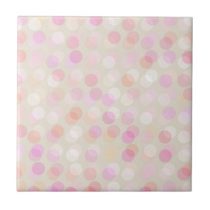 Pink and peach polka dots tile