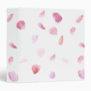Pink and Peach Rose Petals Binder