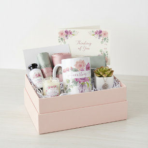 Pink and peach watercolor floral personalized coffee mug