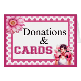 Pink and Pretty Floral Breast Cancer Drinks Card