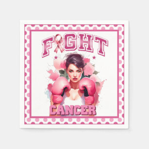 Pink and Pretty Floral Breast Cancer Napkin