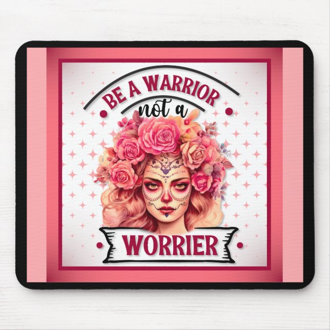 Pink and Pretty Sugar Skull  Mouse Pad (Front)