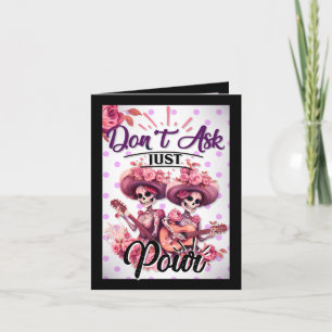 Pink and Pretty  Sugar Skull  Thank You Card