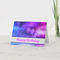 Pink and Purple Abstract Circles Pattern Greeting