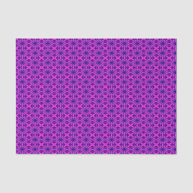 Pink And Purple Abstract Floral Pattern Tissue Paper (Front)