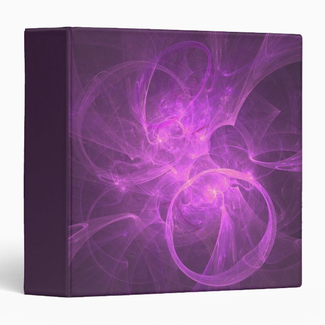 Pink and Purple Abstract fractal with Circles Binder (Front/Spine)