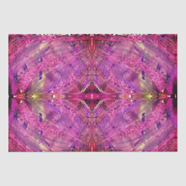 Pink and purple abstract tissue paper (Front)