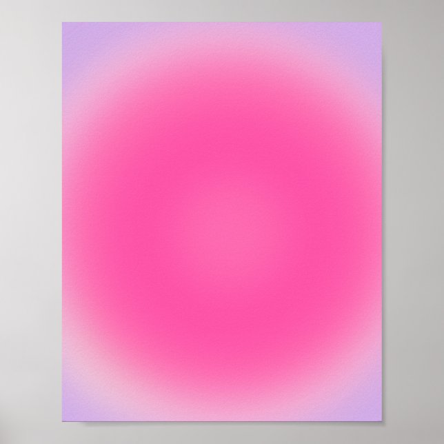 Pink And Purple Aura Gradient Poster (Front)