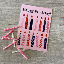 Pink and Purple Birthday Candles Personalized