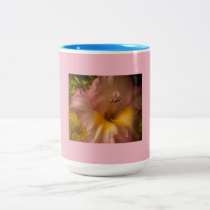 Pink and Purple Bloom Two-Tone Coffee Mug