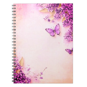Pink and Purple Butterflies Notebook