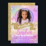 Pink and Purple Butterfly Kids Birthday Invitation<br><div class="desc">Pink and Purple Butterfly Kids Birthday Party Invitation is the perfect way to make your child's birthday or any occasion unforgettable! You can customize this invitation with your own text, font colour, font size, and even add your own photo or image, all in one place on Zazzle. You can easily...</div>