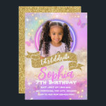 Pink and Purple Butterfly Kids Birthday Invitation<br><div class="desc">Pink and Purple Butterfly Kids Birthday Party Invitation is the perfect way to make your child's birthday or any occasion unforgettable! You can customize this invitation with your own text, font colour, font size, and even add your own photo or image, all in one place on Zazzle. You can easily...</div>