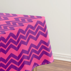 Pink and Purple Chevron Pattern Design Tablecloth