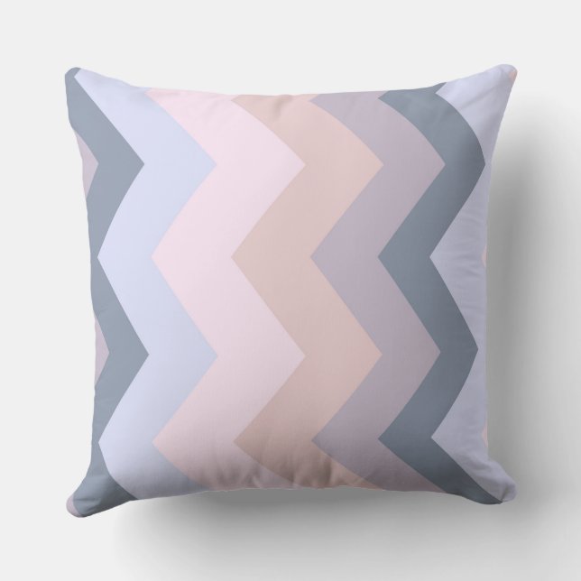 Pink and Purple Chevron Pattern Throw Pillow (Back)