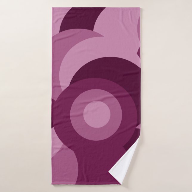 pink and purple circles pattern bath towel (Bath Towel)