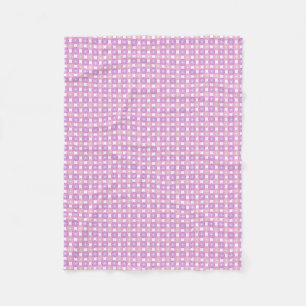 Pink and purple circles pattern fleece blanket