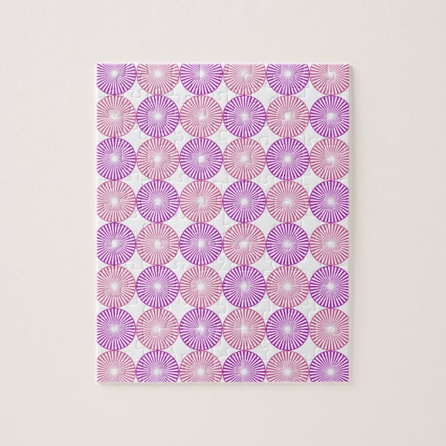 Pink and purple circles pattern jigsaw puzzle (Vertical)
