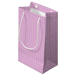 Pink and purple circles pattern small gift bag