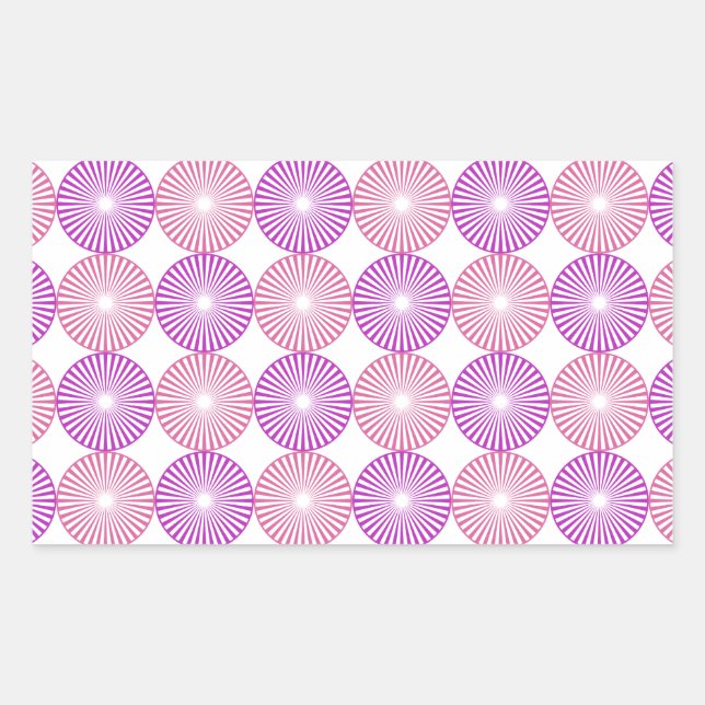Pink and purple circles pattern sticker (Front)
