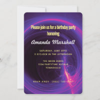Pink and Purple Circular Abstract Birthday