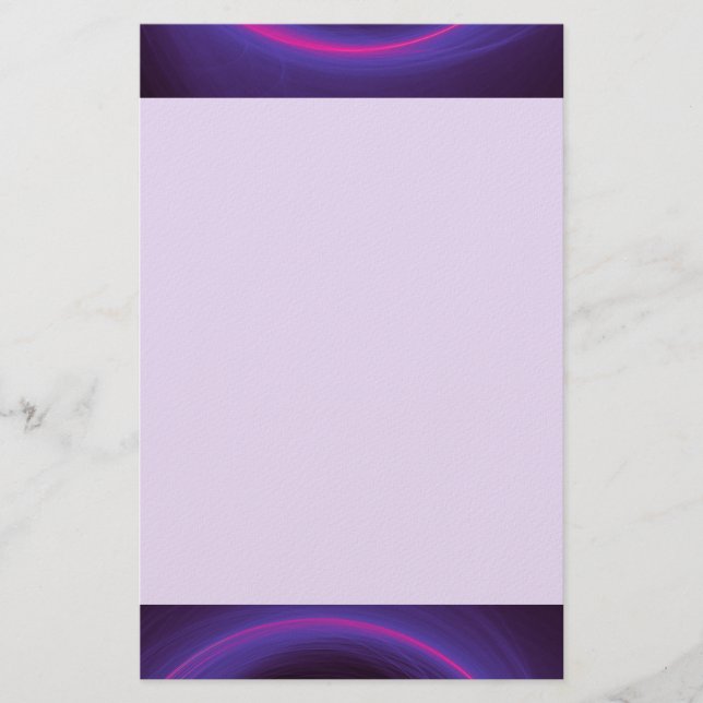 Pink and Purple Circular Abstract Design Stationery (Front)