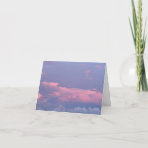 Pink and Purple Clouds at Dusk Holiday Card