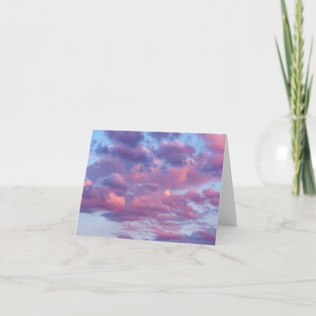 Pink and Purple Clouds Card (Front)