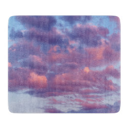 Pink and Purple Clouds Cutting Board