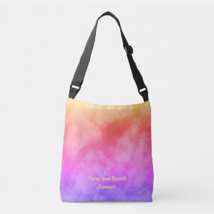 Pink and Purple Clouds Focus and Breath Crossbody Bag