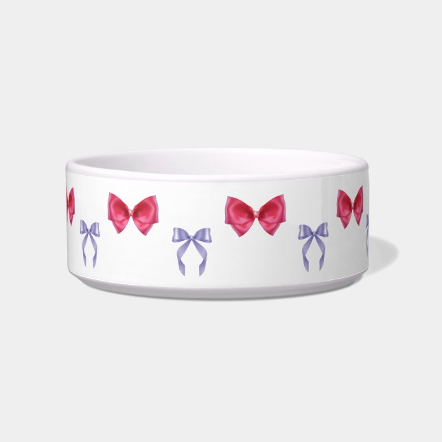 Pink and Purple Coquette Bows Bowl (Front)