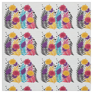 Pink and purple cut flowers with intricate petals  fabric