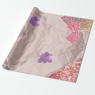 Pink and Purple Cute Glittery Wrapping Paper
