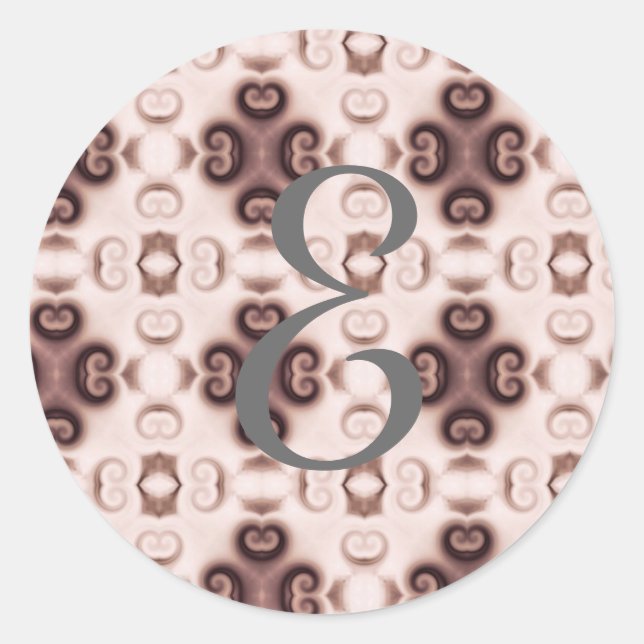 pink and purple design classic round sticker (Front)
