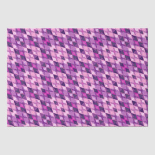  Pink and purple diamond Geometric shapes pattern Tissue Paper