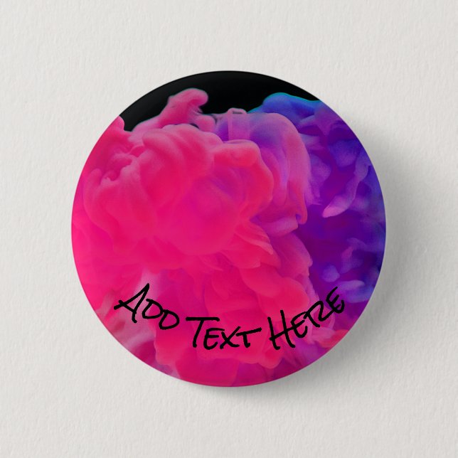 Pink and Purple Digital Smoke 2 Inch Round Button (Front)