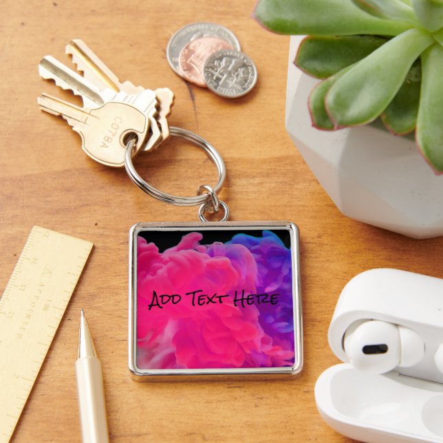 Pink and Purple Digital Smoke Keychain (Desk)