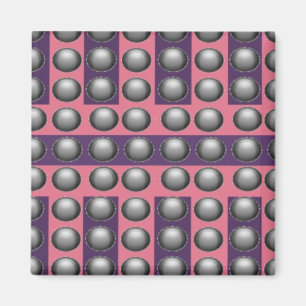 Pink and Purple Dot Pattern Magnet