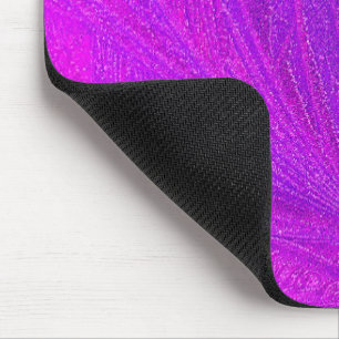 Pink and Purple Feather Paint Pattern Mouse Pad