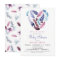 Pink and Purple Feathers Baby Shower Invitation
