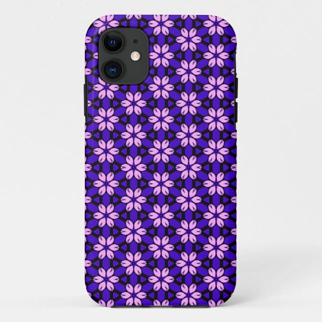 Pink and Purple floral Case-Mate iPhone Case (Back)