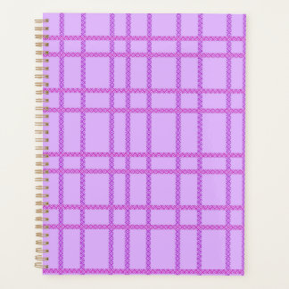 Pink and purple flower checkered pattern