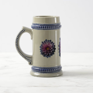 pink and purple flower dahlia macro mug