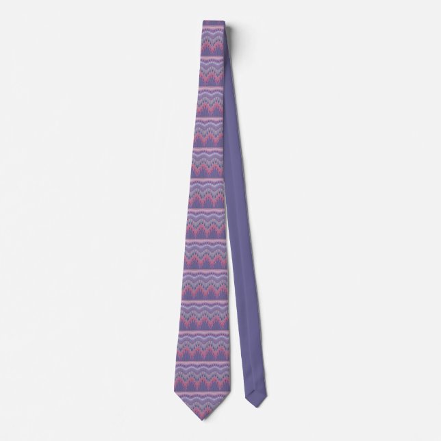 Pink and purple Geometric Abstract Spring Pattern Tie (Front)